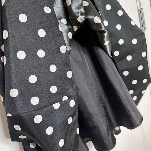 Jessica Howard vintage black dress w/ white polkadots vintage fit & flare 10P - Picture 8 of 9